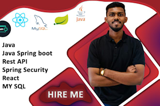 develop custom java spring boot and react web applications