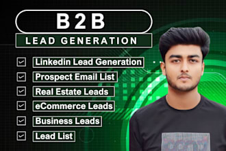 provide b2b lead generation, linkedin leads, real estate leads, ecommerce leads
