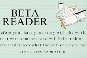 beta read your manuscript with detailed feedback for all genres