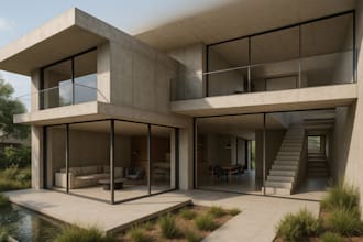 do 3d house interior design, render 3d exterior commercial architectural design