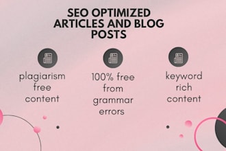 do article writing, content writing and on page SEO for you
