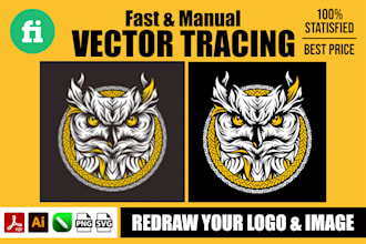 professionally convert your image to high quality vector tracing ai PDF svg etc