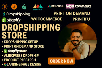 create a woocommerce website for print on demand with printify and printful
