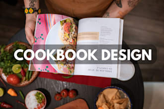 design and format your cookbook, recipe book, cookbook cover design, paperback