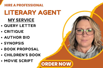 find literary agent for movie script, fiction book write query letter, synopsis