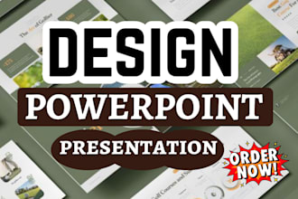 design a powerpoint presentation, pitch deck, google slides, canva template