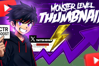 custom anime thumbnail, sad, amv, glow fx viral click design