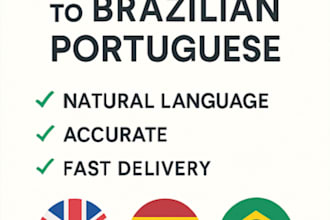 translate english and spanish texts to brazilian portuguese