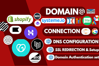 connect, fix, redirect, transfer domain dns, to godaddy, systeme io, shopify wix