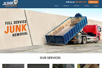 build squarespace junk removal demolition construction dumpster rental website