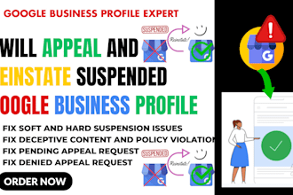 appeal and unsuspend your google business profile suspension and gmb reinstate