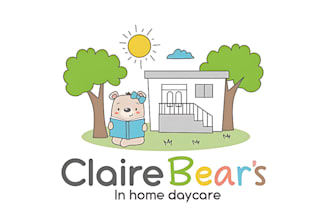 do modern awesome daycare, childcare, baby shop, preschool and kids logo design