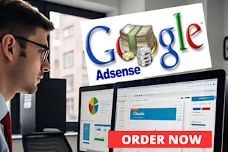 make website and add google adsense ads with seo traffic
