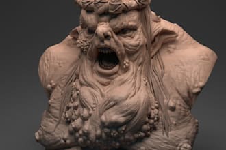 sculpt a custom 3d printable miniature or bust for your tabletop game