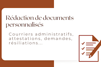 write your personalized french documents