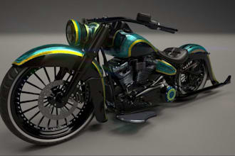 develop 3d motorcycle for game,spinning bike,sclupt 3dmotorbike,gta,ohne vehicle