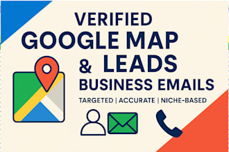 verified google map leads and business emails for  targeted niche