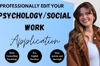 copy edit your psychology professional statement