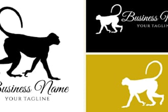 design monkey logo with original concept