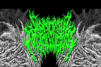 create a brutal death metal logo