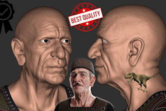 do 3d character modeling, 3d model for printing, 3d sculpting, 3d game character