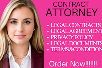 draft legal contract, agreements, terms and conditions