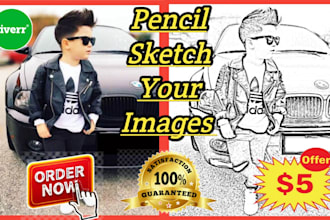 create custom pencil sketches within 24 hours from any photo