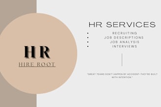 post jobs, create descriptions, analyze roles, recruit top talent, and screen