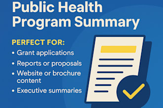 transform your rough notes into a polished public health program summary