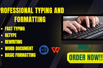 do fast typing retype formatting rewriting scanned word document