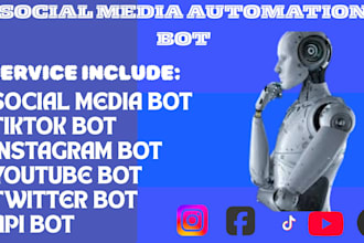 social media bot tiktok bot instagram bot youtube bot twitter x auto follow bot