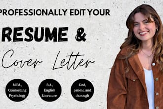 professionally copy edit your resume and cover letter