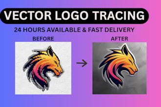 convert logo to high resolution, sharpen, vectorize image, redraw icon