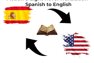 translate fiction, light novels, or creative writing from spanish to english