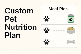 create a personalized diet plan for your dog or cat with illness