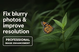 fix blurry photos and improve image resolution professionally
