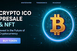 create 3d crypto nft memecoin ico presale animated landing page