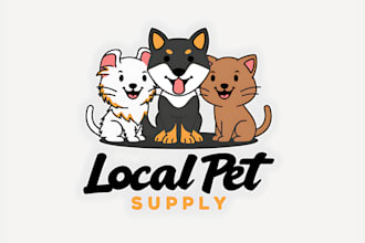 make a unique animal, dog, pet shop, veterinary clinic or animal shelter logo