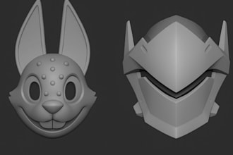 sculpt 3d helmet cosplay mask 3d armor cosplay props for 3d printing 3d model