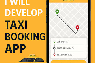 develop taxi app for android and ios