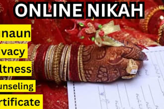 do an online nikah for you as a professional imam