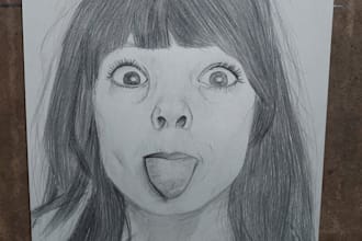 draw a pencil portrait sketch from of a photo