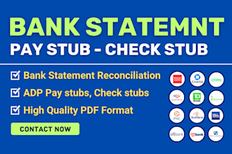 prepare bank reconciliation and financial statements for you