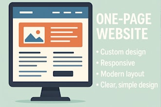 create a one page website for your business or portfolio
