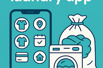develop a custom laundry app for android and ios