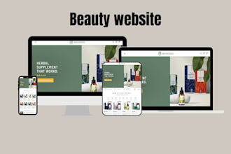 design your shopify beauty website, salon, cosmetics, skincare store