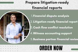 analyze financial disputes and prepare litigation ready financial reports
