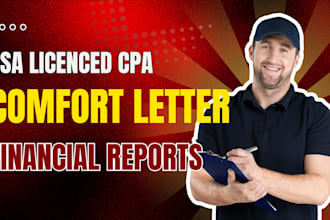 sign cpa letter, audit financial statement, cpa certified financial reports