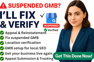 reinstate and fix appeal suspended gmb profile with gmb profile verification