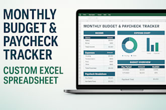 create monthly income and expense tracker paycheck budget spreadsheet excel